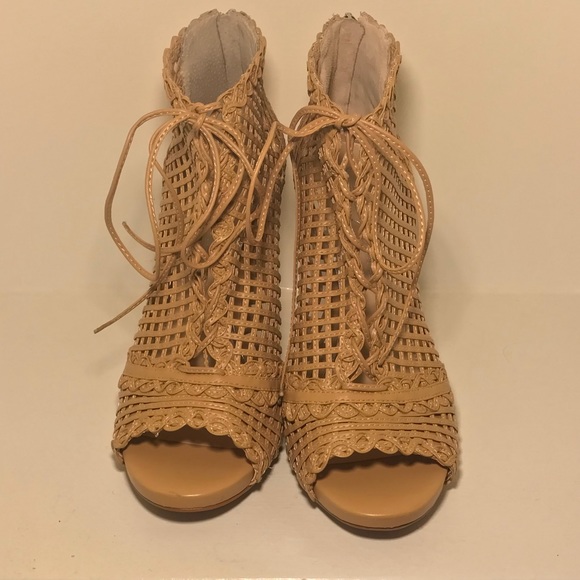 Jessica Simpson Rendy Lace Up Heels - Picture 1 of 4